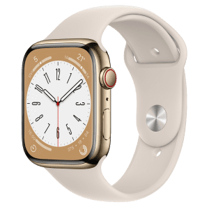 Apple Watch Series 8  Gold Stainless Steel Case with Sport Band