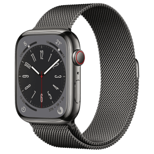 Apple Watch Series 8  Graphite Stainless Steel Case with Milanese Loop