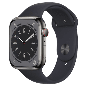 Apple Watch Series 8  Graphite Stainless Steel Case with Sport Band