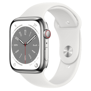 Apple Watch Series 8  Silver Stainless Steel Case with Sport Band